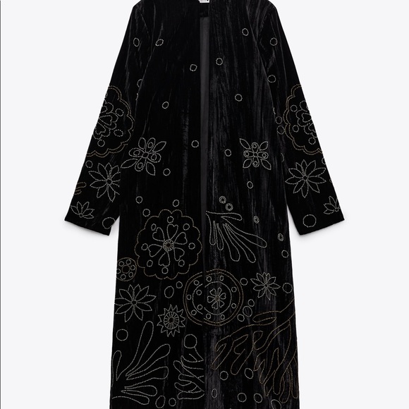 ZARA EMBROIDERED KIMONO COAT LIMITED EDITION - Picture 3 of 7